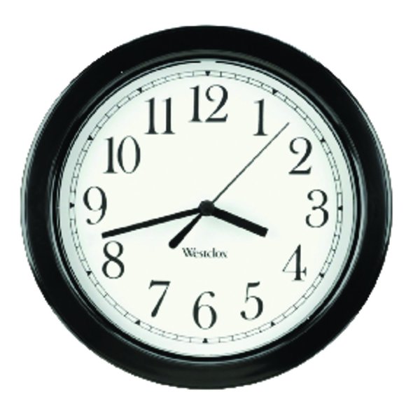 Westclox 8-1/2 in. L X 8-1/2 in. W Indoor Analog Wall Clock Plastic Black/White 46991A